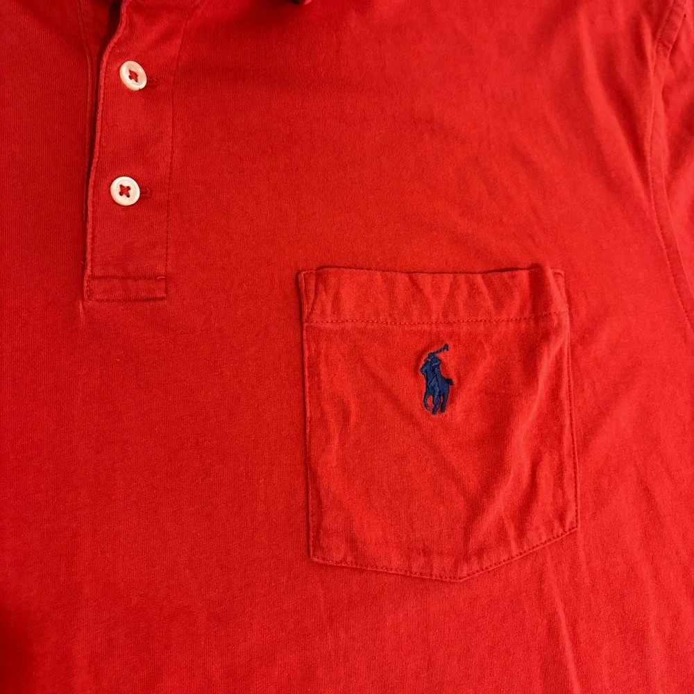 Polo Ralph Lauren Red Polo Shirt Mens XL Classic Fit Short Sleeve Chest Pocket